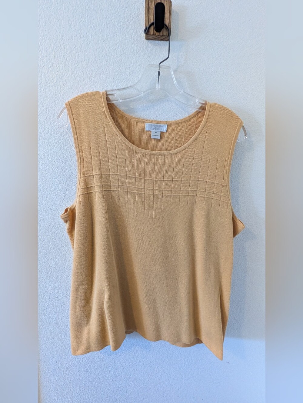 Christopher & Banks XL Golden Yellow Cotton Knit Fall Layering Top
